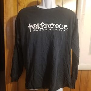 Coexist  Men's Black long sleeve Large